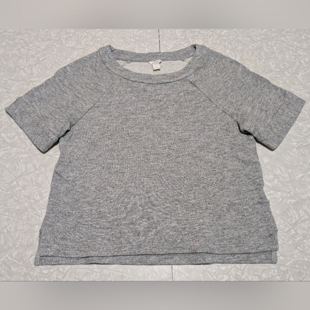 Fossil Women's S Short Sleeve French Terry Gray Top Shirt